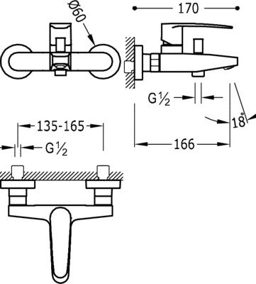 Смеситель Tres 20417001