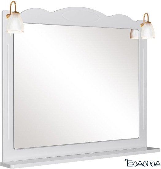 Аква Родос Зеркало Классик 100 (белый, с подсветкой)