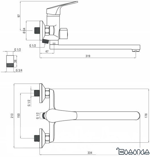 Смеситель Deante Chaber BGC 057M