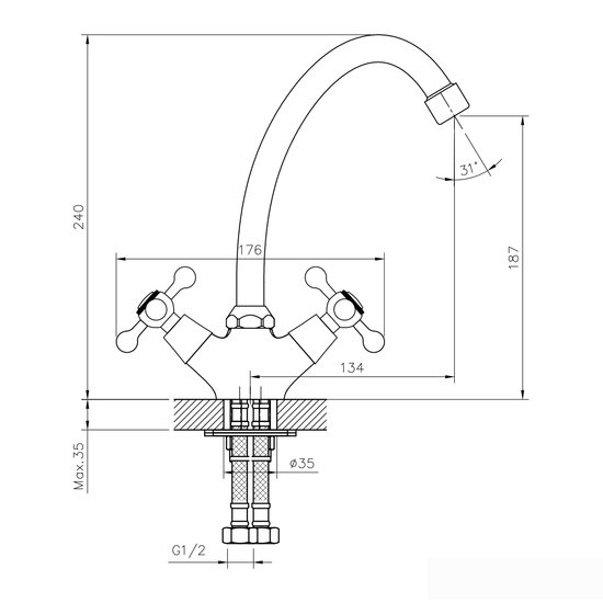 Смеситель Decoroom DR54028