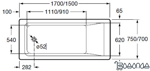 Ванна Roca Easy 170x75 [ZRU9302899]