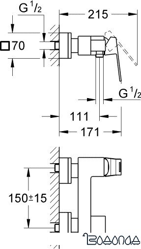 Смеситель Grohe Eurocube 23145000