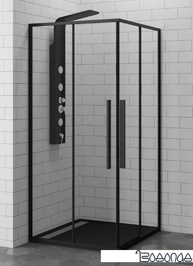 Душевой уголок RGW SV-31B 100x100 (черный/прозрачное стекло) фото 1