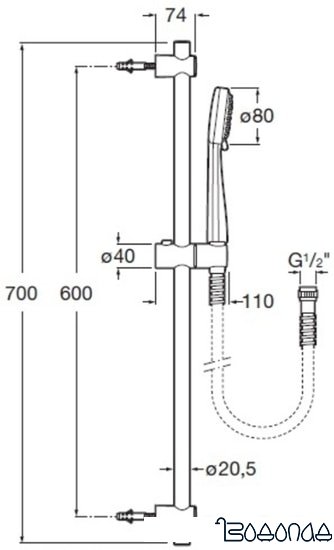 Душевой гарнитур Roca Stella 5B1403C00 фото 2