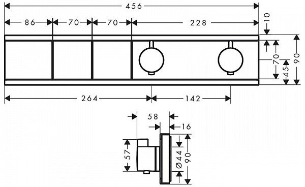 Смеситель Hansgrohe RainSelect 15380700 (белый) фото 2