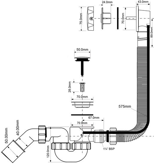 Сифон McAlpine MRB2SC-PB фото 2