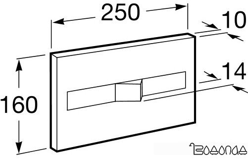 Панель смыва Roca PL2 Dual (белый)