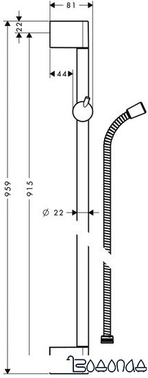 Душевая штанга Hansgrohe Crometta 27614000