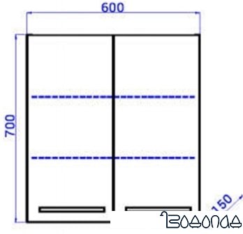 Aqwella Шкаф с зеркалом МС.04.07/DS