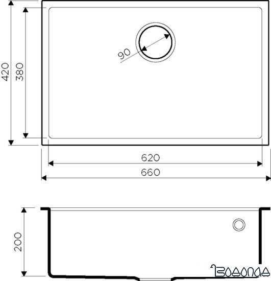 Кухонная мойка Omoikiri Tedori 66-U-DC (темный шоколад)