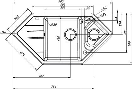 Кухонная мойка IDDIS Vane G V27G965i87 Кухонная мойка IDDIS Vane G V27G965i87