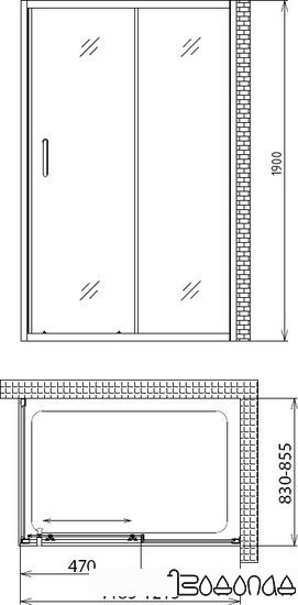 Душевой уголок Gemy Victoria S30191A-A85 фото 4