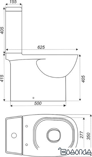 Унитаз Sanita Quadro QDRSLCC01151022