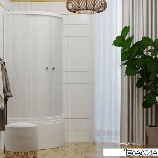 Душевой уголок Triton Стандарт Б1 90x90 (белый лен) фото 4