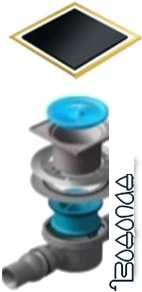 Трап/канал Pestan Confluo Standard Black Glass 2 Gold