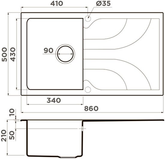 Кухонная мойка Omoikiri Yasugata 86-GR (leningrad grey)