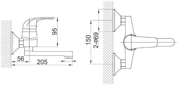 Смеситель Ferro Vasto BVA3