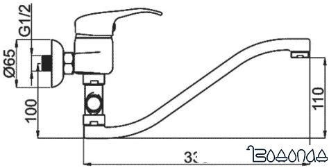 Смеситель Rubineta P-12/G Star (P2GK01)