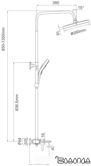 Душевая система Gappo G2403-8