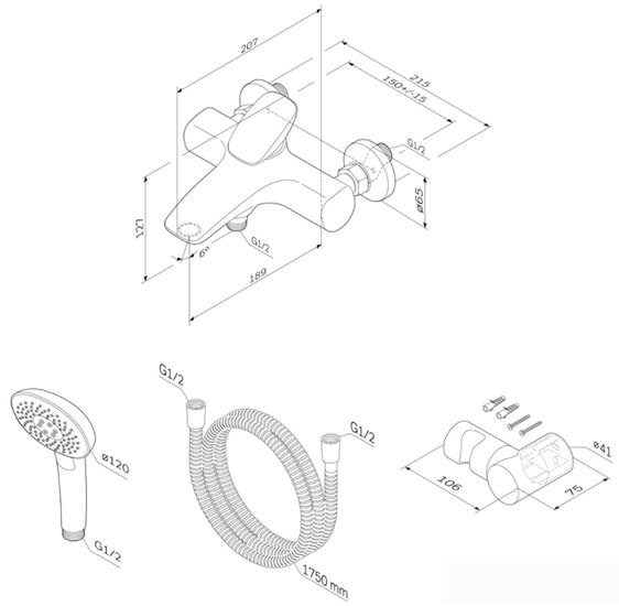 Смеситель AM.PM Spirit V2.0 F70A15000