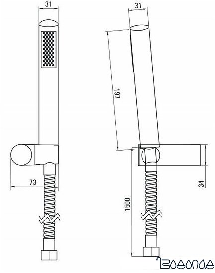 Душевой гарнитур Deante Round NOR 041K фото 2