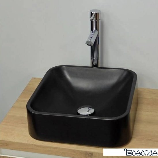 Умывальник Formastone Квадро 38x38 (черный)
