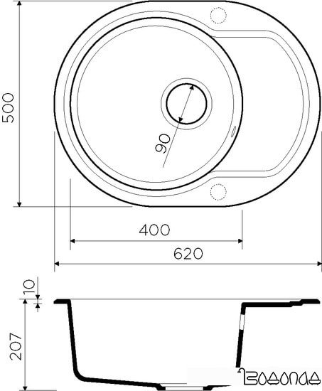 Кухонная мойка Omoikiri Manmaru 62 CA фото 4 Кухонная мойка Omoikiri Manmaru 62 CA фото 4
