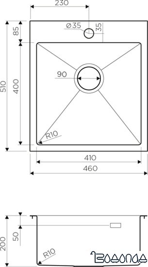 Кухонная мойка Omoikiri Akisame 46 IN