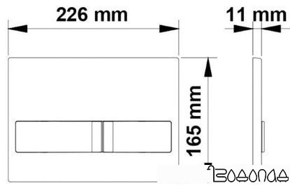 Панель смыва Berges Wasserhaus Novum L6 (глянцевый черный)