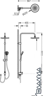 Душевая система Tres 161475