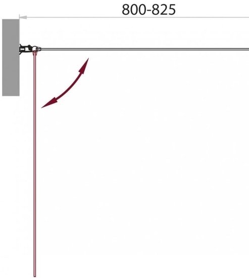 Шторка BelBagno SELA-V-1-80/140-C-CR фото 2
