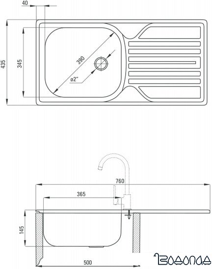 Кухонная мойка Deante Legato ZEL 3110 (декор) Кухонная мойка Deante Legato ZEL 3110 (декор)