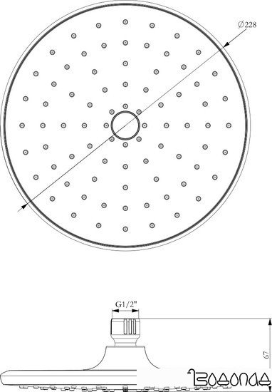 Верхний душ Lemark LM8130C