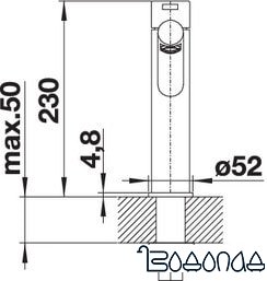 Смеситель Blanco Ambis 523118 (нержавеющая сталь)