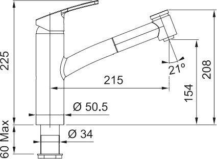 Смеситель Franke Smart с выдвижным шлангом фото 4