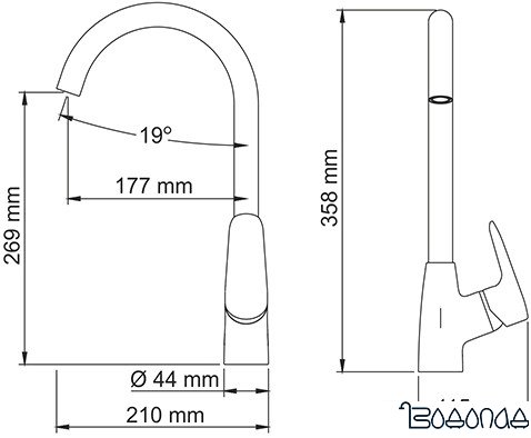 Смеситель Wasserkraft Vils 5607