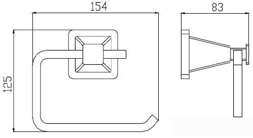 Держатель для туалетной бумаги Kaiser Moderne KH-1131