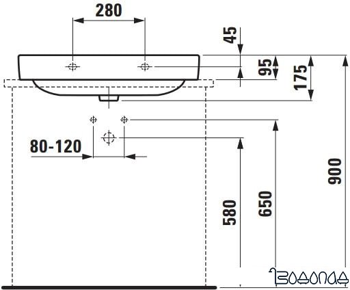 Умывальник Laufen Pro S 8169670001041