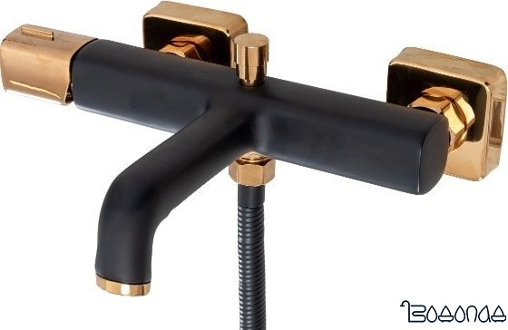 Смеситель Rea Salto REA-B6352 (черный/золотой)