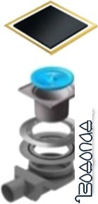 Трап/канал Pestan Confluo Standard Black Glass 4 Gold