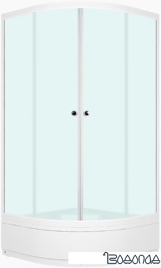 Душевой уголок Domani-Spa Delight 88 Mid (матовое стекло/белый) фото 1