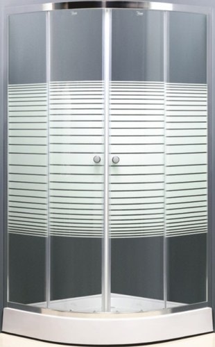 Душевой уголок Coliseum S802D 90x90 (прозрачное стекло с полосками)