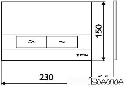 Панель смыва Schell Board (хром матовый) 031206499