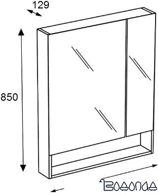 Roca Шкаф с зеркалом [ZRU9000089] фото 2