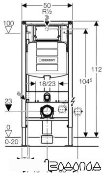 Инсталляция для унитаза Geberit Duofix UP 320 [111.300.00.5]