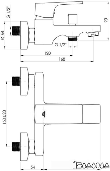 Смеситель Rubineta Modena-10/K