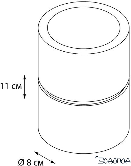 Стакан для зубной щетки и пасты Fixsen Nero FX-240-3