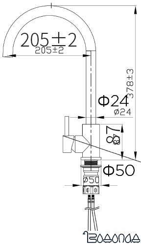 Смеситель ZorG ZRN 980136 (черный) фото 4