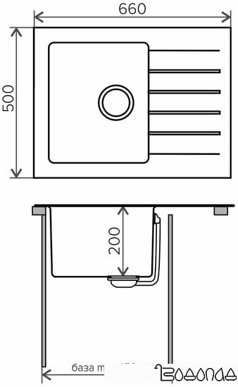 Кухонная мойка Tolero TTS-660 (белый 923)