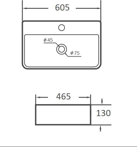 Умывальник Aquaceramika Wave AC525B фото 2
